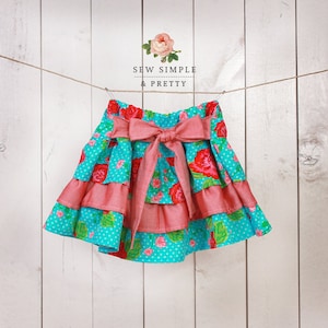 Girls skirt pattern pdf l Toddler ruffle skirt pattern l Easy children sewing patterns - 12 m to 12 years