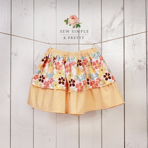 Toddler skirt patters pdf - easy children sewing pattern - INSTANT DOWNLOAD- 12 months to 12 years - "Sofia Skirt"