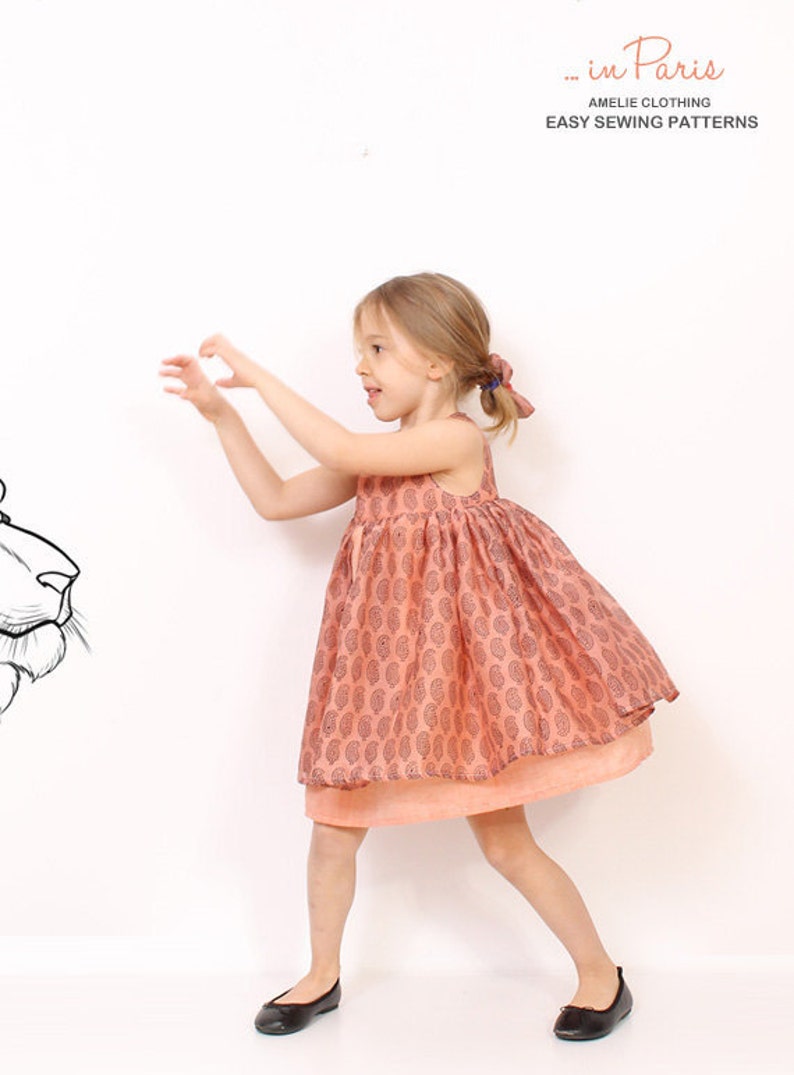 Nohara DRESS pattern INSTANT DOWNLOAD easy children sewing patterns image 1