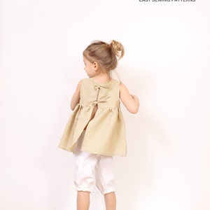 Nikka toddler TUNIC pattern pdf - easy children sewing patterns for girls - from 3T to 10 years