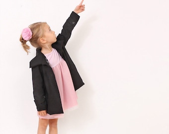 Little girls COAT pattern - pdf children sewing patterns - sizes 3T, 4, 5, 6, 7 and 8 years