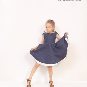 Adria full circle girls dress pattern childrens sewing patterns INSTANT DOWNLOAD 2T to 10 years image 3