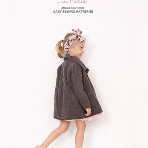 Little toddler COAT pattern - pdf children sewing patterns - sizes 3 to 8 years