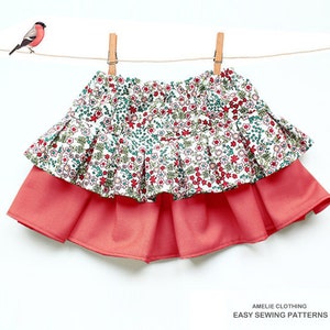 Childrens sewing patterns easy girls skirt pattern sizes 1 to 8 years image 4