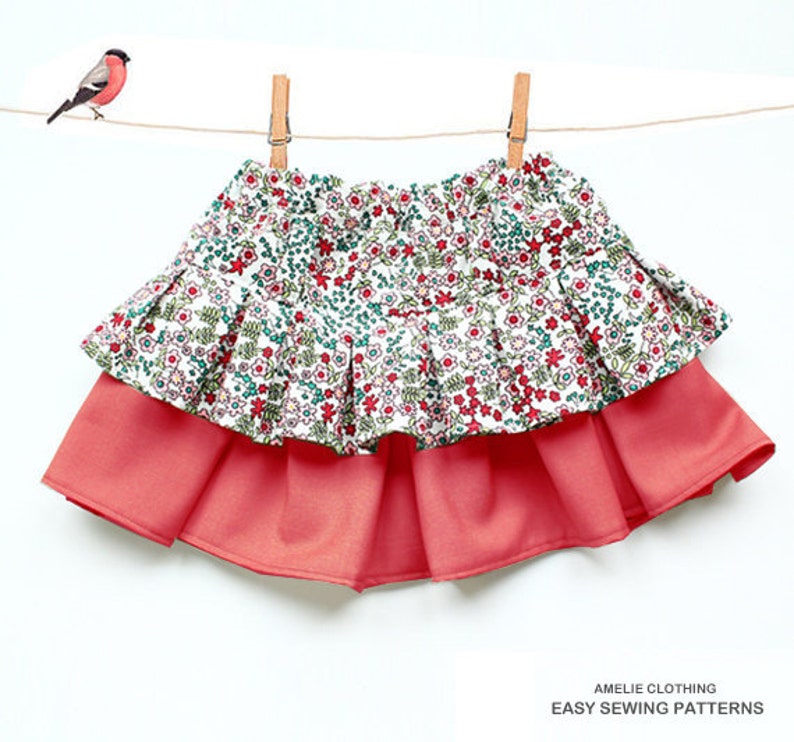 Childrens sewing patterns easy girls skirt pattern sizes 1 to 8 years image 4