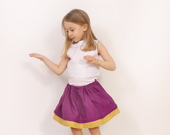 Simple pleat SKIRT pattern - easy toddler twirl skirt pattern pdf - childrens sewing patterns - INSTANT DOWNLOAD
