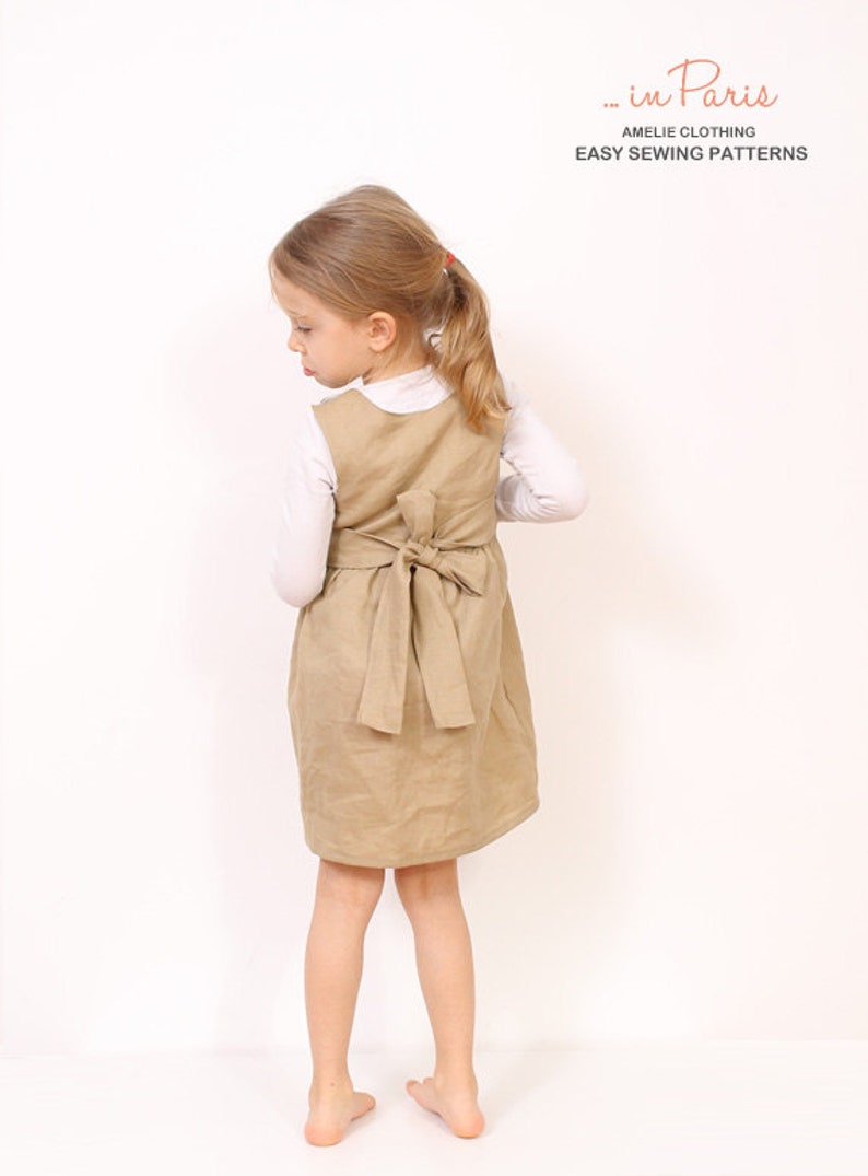 Siiri DRESS Girls vintage inspired dress pattern Instant download PDF A line shape image 1