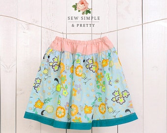 Girls skirt pattern pdf l Toddler ruffle skirt pattern l Easy children sewing patterns - 12 m to 12 years Mary skirt