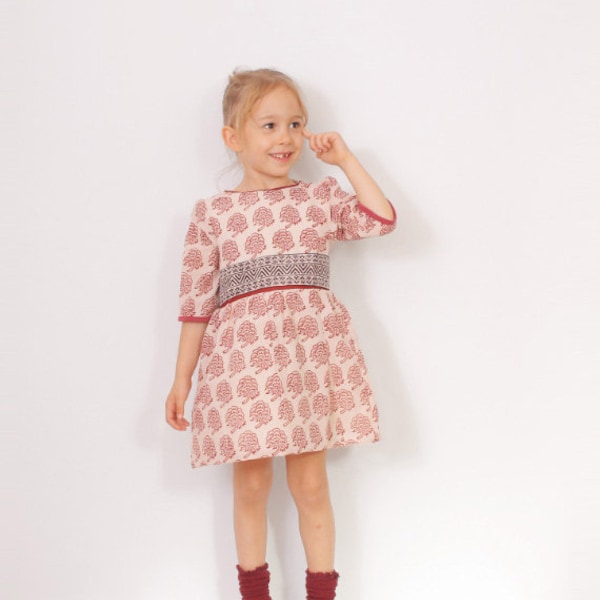 Victoria DRESS pattern pdf - toddler dress patterns - from 2 to 7 years