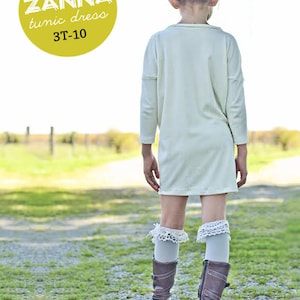 NOVO padrão de túnica / vestido de malha Zanna para meninas - padrões de vestido de malha para crianças fáceis pdf - de 3T a 9/10 anos - DOWNLOAD INSTANTÂNEO