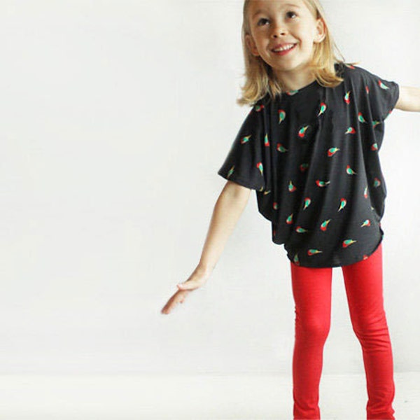 Toddler Simple TUNIC pattern - Reversible top pattern pdf - girls sewing patterns - 2T to 10 years