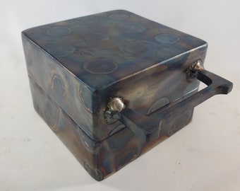 Metal Keepsake Box - Gift Box - Jewelry Box, 2.75" Tall 4" Wide