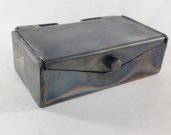 Metal Keepsake Box - Gift Box - Jewelry Box - Business Card Box, 1.5" Tall 4.5" Wide