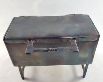 Metal Keepsake Box - Gift Box - Jewelry Box, 6.25" Wide, 4.75" Tall, 4.25" Deep