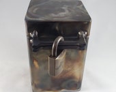 4" Wide, 6.25" Tall Steel Lockable Keepsake Box - Gift Box - Pet Urn