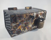 Lockable Metal Keepsake Box - Gift Box - Jewelry Box, 8" Wide, 4.25" Tall