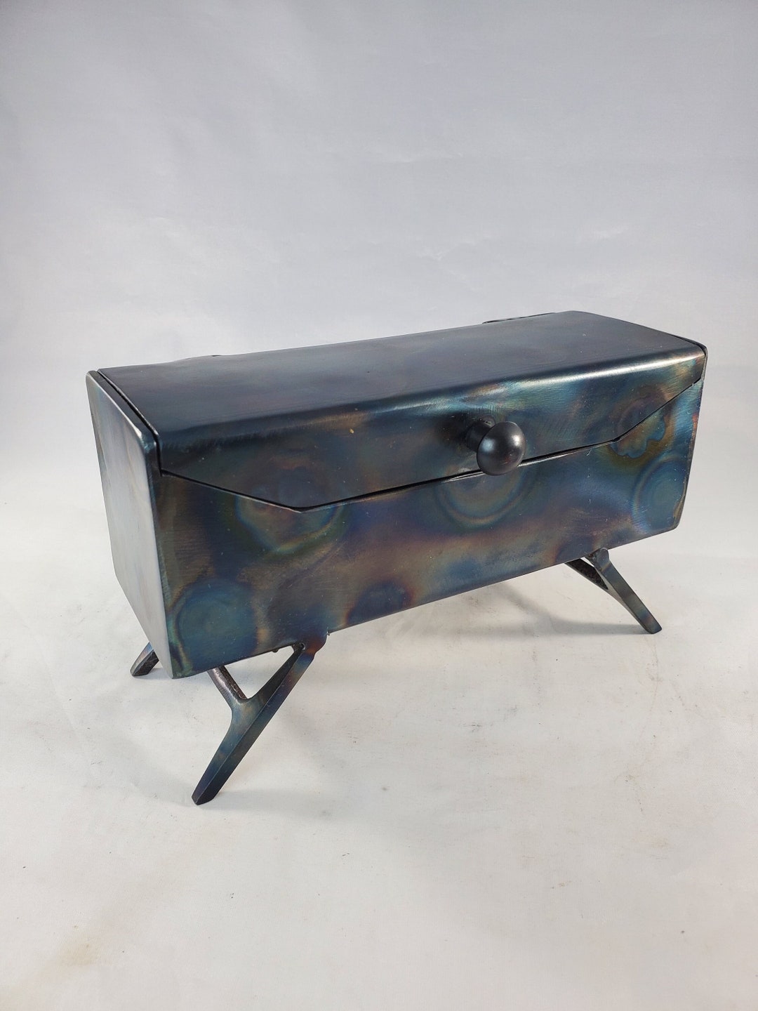 Metal Keepsake Box Gift Box Jewelry Box 4.75 Tall Etsy