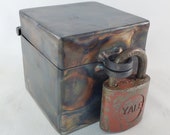 Lockable Metal Keepsake Box - Gift Box - Jewelry Box, 3" Tall 3" Wide,