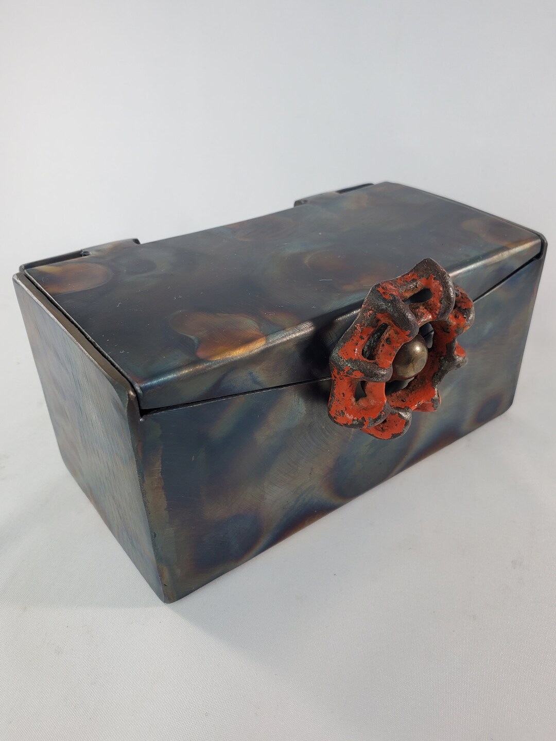 Metal Keepsake Box Gift Box Jewelry Box, 3.5 Tall 6 Wide, Vintage Faucet Handle Etsy