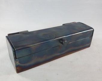 Metal Keepsake Box - Gift Box - Jewelry Box - Pen Box, 2" Tall 7" Wide