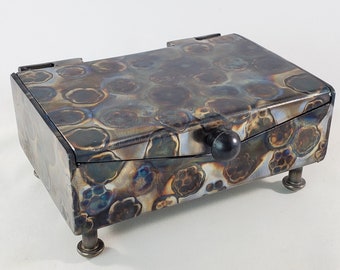 Metal Keepsake Box - Gift Box - Jewelry Box, 6" Wide 5" Deep