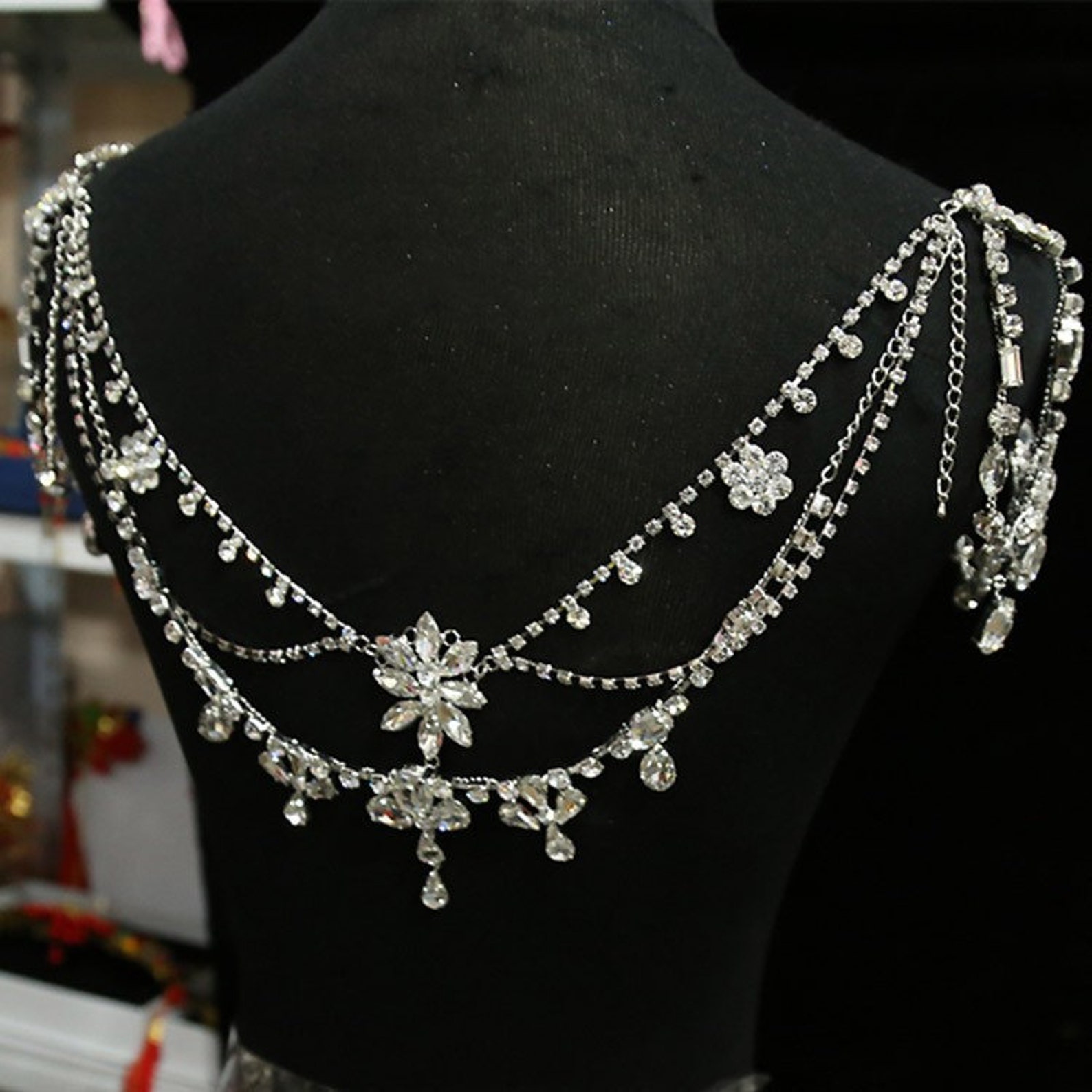 Luxury Beautiful Crystal Rhinestone Body Jewelry Etsy