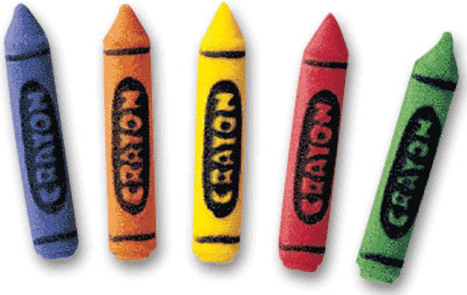 Crayons Edible Crayon Pieces Sugar Decorations Simply Darling Etsy