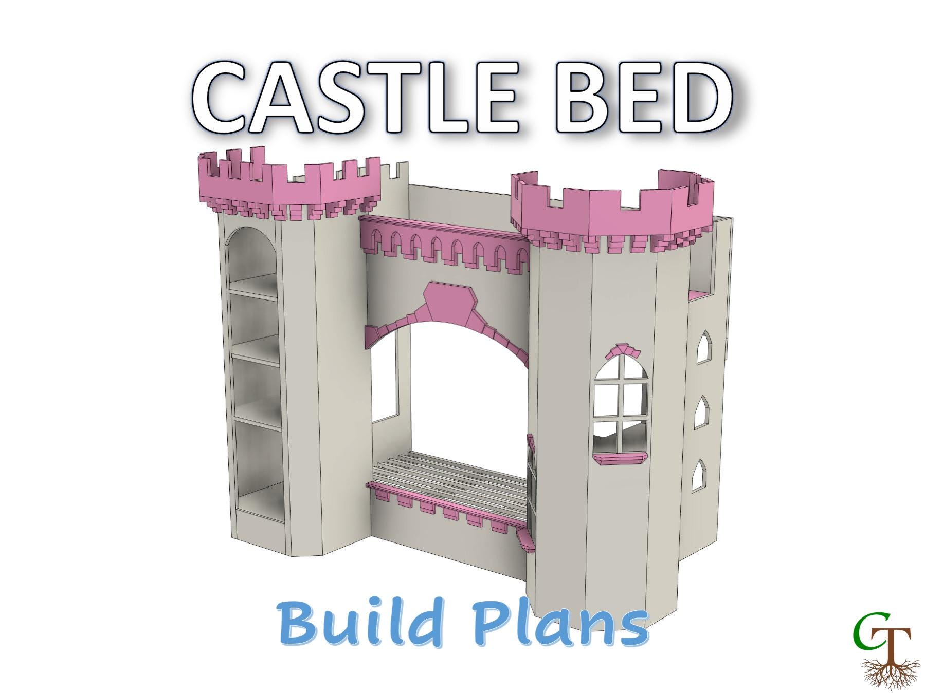 Castle Bed Simple Version Digital Plans Etsy UK