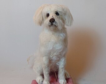 Custom felt dog Needle felted pet replica All Dog Breeds made to order