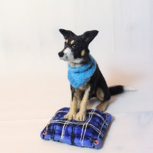 Custom made Dog Portrait, Needle Felted Dog Sculpture, Dog replica, Custom stuffed dog