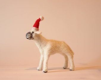 Needle Felted Lamb, Christmas ornament, Handmade white lamb, Needle felted, Christmas gift, the Holy Lamb Decoration