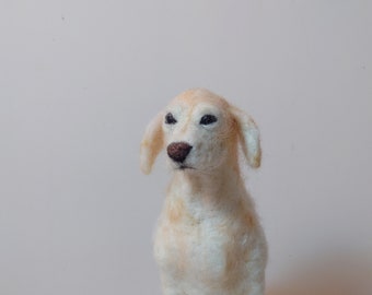 Custom made Dog Portrait, Needle Felted Dog Sculpture, Handmade,  All Dog Breeds made to order