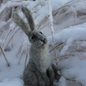 Needle Felted Animal. Hare, Rabbit or Bunny.miniature Soft Sculpture ...