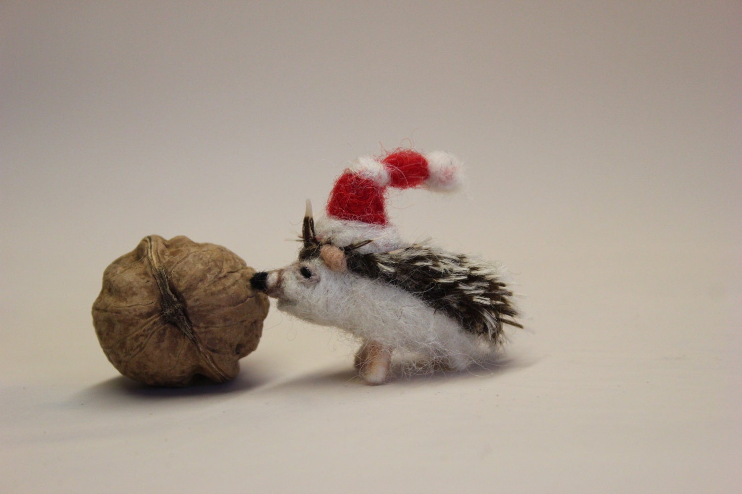 Aiguille Feutré Hérisson-Christmas Hérisson-Christmas Ornament-Needle Feltle Felted Animal