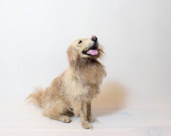 Sculpture de Labrador Retriever feutrée à l'aiguille, figurine de chien personnalisée, toutes les races de chiens faites sur commande