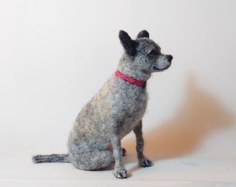 Custom Needle Felted Dog: Pet Replica Sculpture, Made to Order