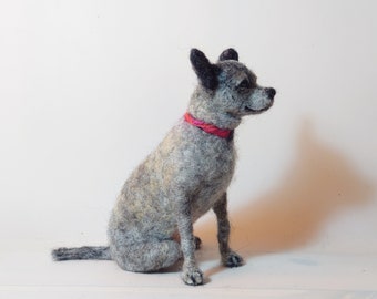 Custom felt dog Needle felted pet replica from your photo