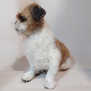 Dog replica Pet loss gift Felted dog sculpture image 8