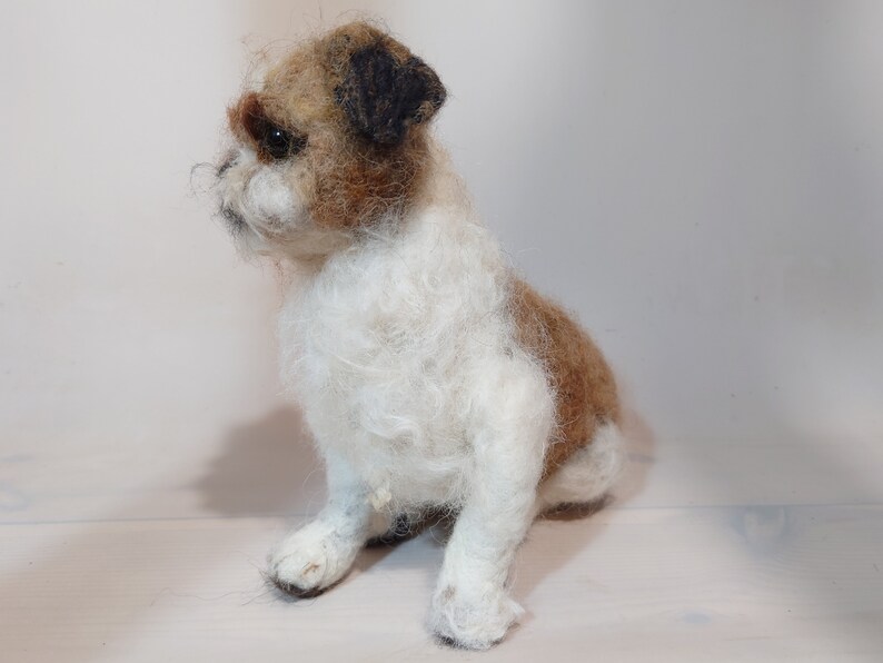 Dog replica Pet loss gift Felted dog sculpture image 8