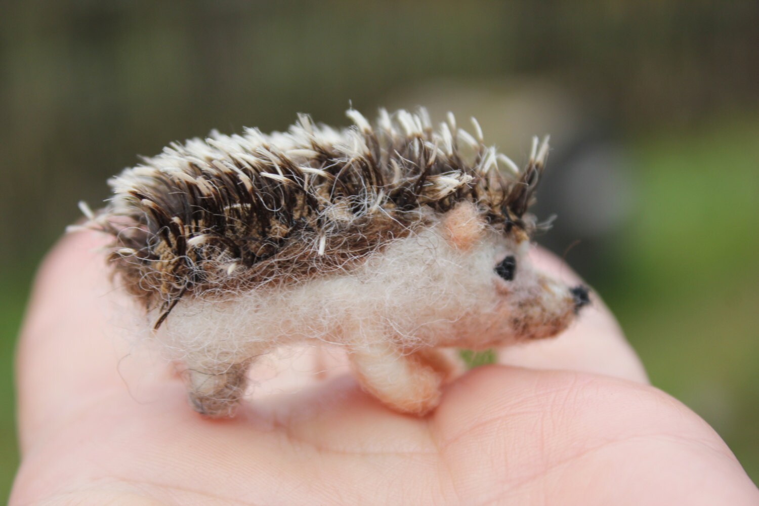 Needle Felted Hedgehog Felted Animal Miniature Soft Etsy UK