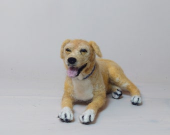 Custom Needle Felted Dog Sculpture: Pet Replica, Dog Memorial