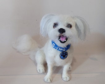 Gift for pet parent Dog sculpture Needle felt custom dog