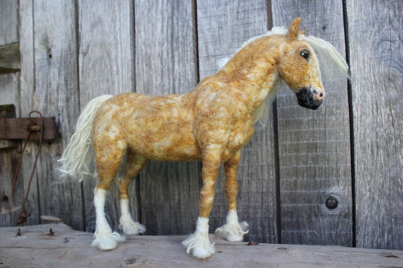 Needle Felted Horse. Handmade. Miniature Soft Sculpture Etsy