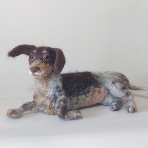 Custom Dog Sculpture, Pet Loss Gift, Needle Felt Dog Made From Photo