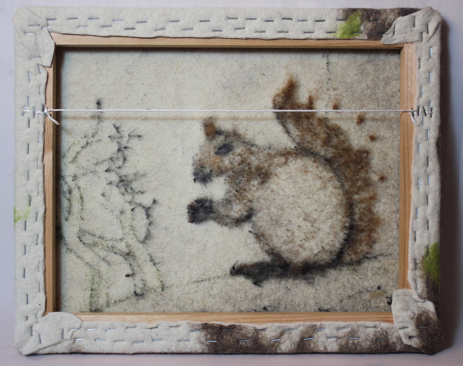 Needle Felted Wall Hanging Felt Wall Decor Squirrel in the Etsy