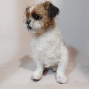 Dog replica Pet loss gift Felted dog sculpture image 9