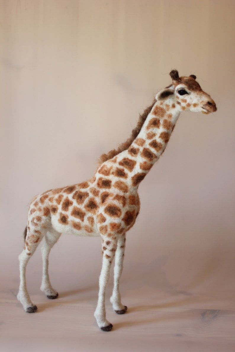 Needle felted Giraffe. Needle felted Animal. Needle felted