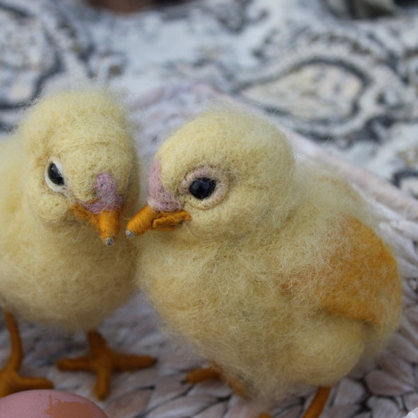 Needle Felt Chick Etsy