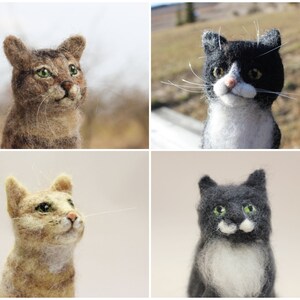 Custom Cat Portrait. Needle Felted Pet Portrait. Custom Cat Sculpture. Sitting Cat made to order. DaliaNerijusFelt image 9