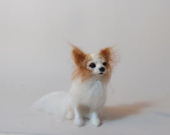 Custom needle felted dog replica, wool sculpture, pet memorial